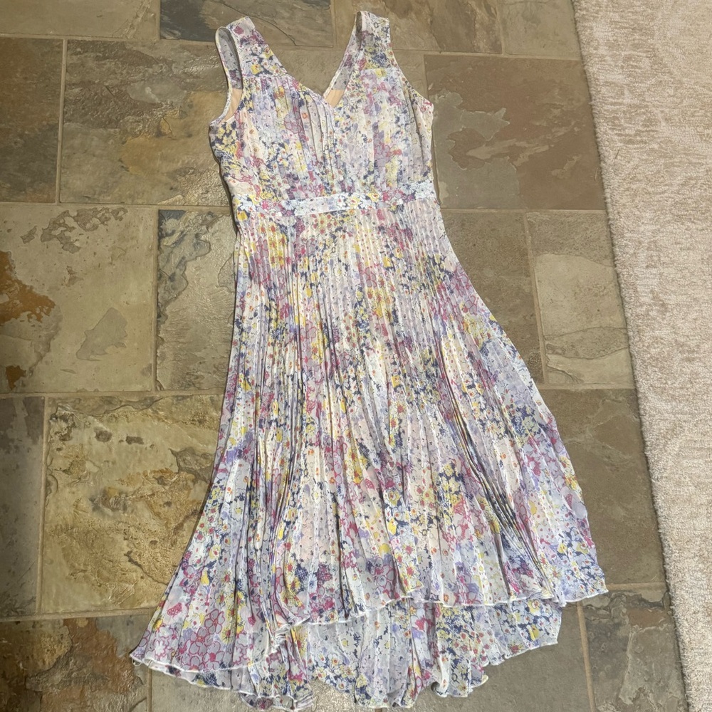 Plenty By Tracy Reese ‘Evanthe’ Floral accordian Pleated‎ Midi Dress Size 4 - Picture 6 of 7